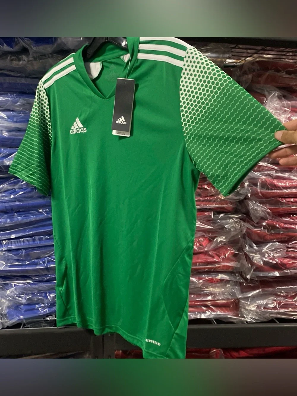 Adidas Regista 20 Soccer Jersey NWT Kids XL Green/White Aeroready FI4567